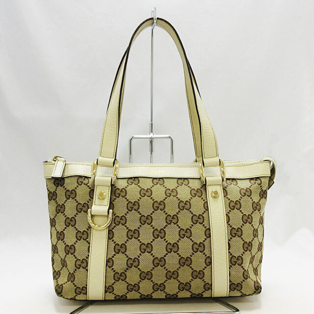 Gucci Tote GG Canvas Ivory White Beige
